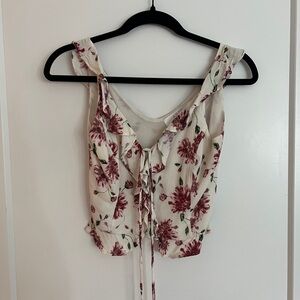 Astr button up chiffon top